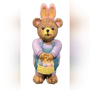 Vintage Y2K 1997 Claires Easter Bunny Costume Bear 4" Ornament